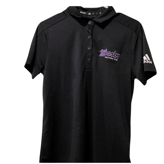 -Hoosier Adidas Black Polo - X-Large