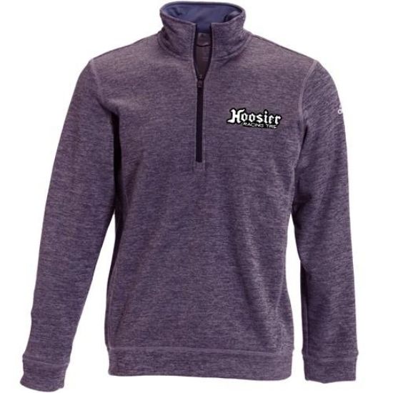-Hoosier Purple Adidas Fleece Quarter Zip Small - 247P02