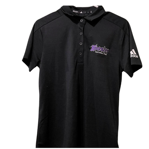 [HTA2495B3] -Hoosier Adidas Black Polo - Medium